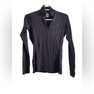Icebreaker Bodyfit 200 Deep Purple Merino Wool Quarter Zip Knit Pullover